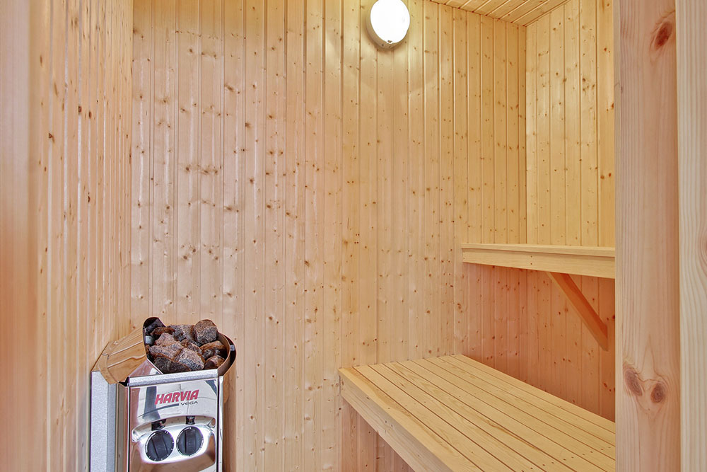 Nach einem langen Spaziergang können sich die Gäste in der Sauna gut durchwärmen lassen