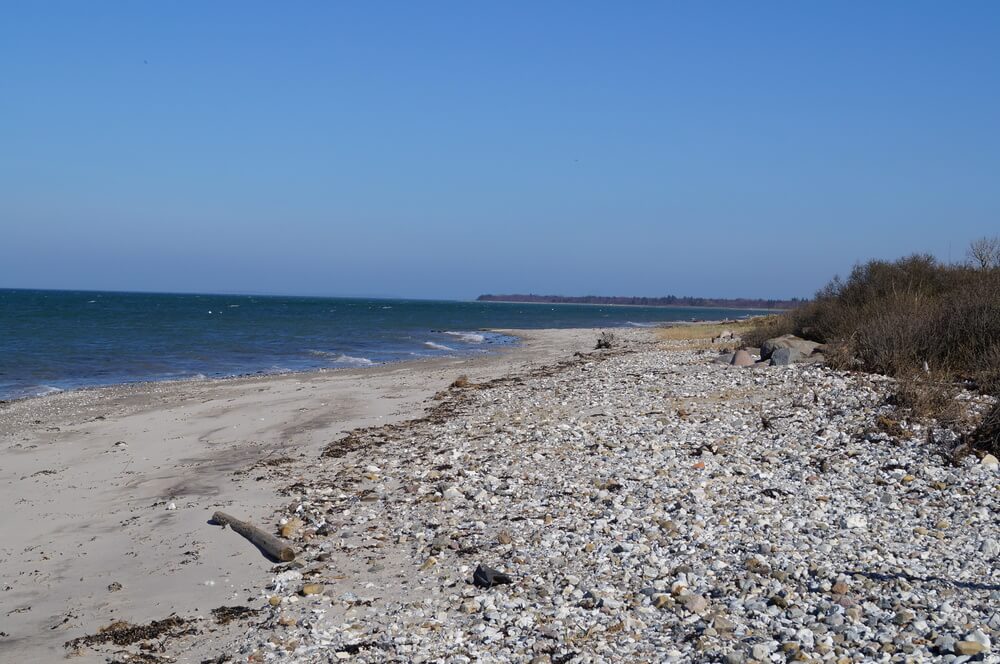 Der herrliche Strand in der Nähe von Luxusferienhaus Nr. 315 bei Fünen und seine Inseln.