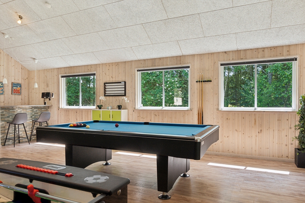 Neben den vielen schönen Stunden, die man im Poolbereich des Hauses verbringen kann, bietet das Luxusferienhaus 320 auch Spielevergnügen bei Billard/Tischtennis und Darts
