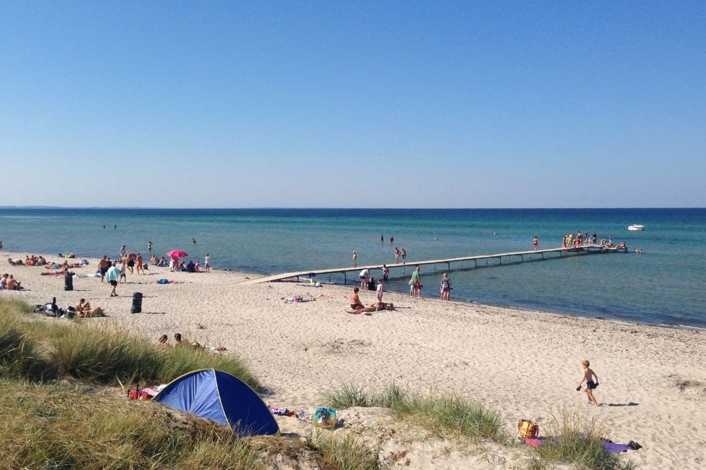 Der Strand in der Nähe von Luxusferienhaus Nr. 335.