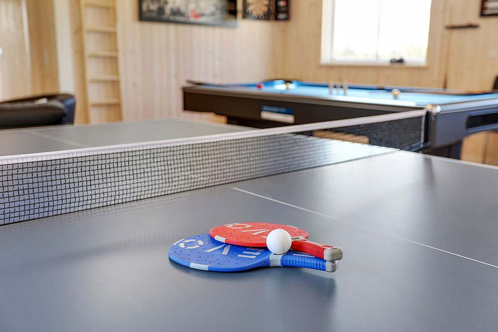 Das Luxusferienhaus 343 für 20 Personen hat einen großen Aktivitätsraum mit u. a. Billard und Darts