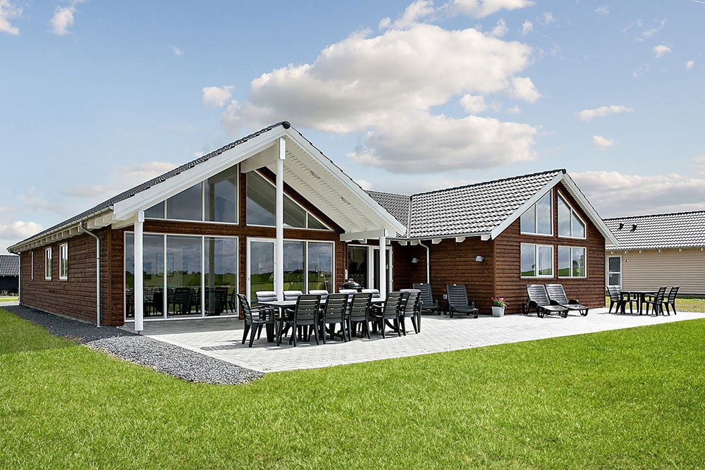 Das Luxusferienhaus Nr. 344 hat eine tolle Terrasse, die mit hochwertigen Gartenmöbeln für 16 Personen ausgestattet ist.