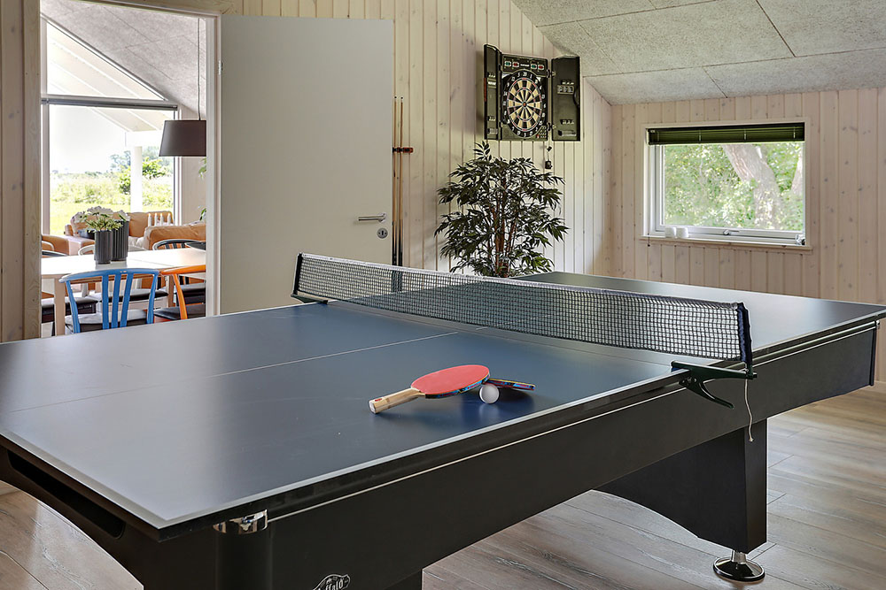 Das Luxusferienhaus 349 für 14 Personen hat einen großen Aktivitätsraum mit u. a. Billard und Darts