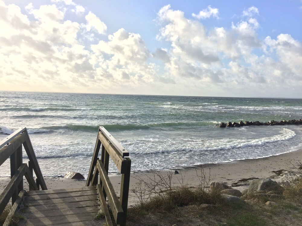 Der herrliche Strand in der Nähe von Luxusferienhaus Nr. 349 bei Lolland/Falster/Mön.