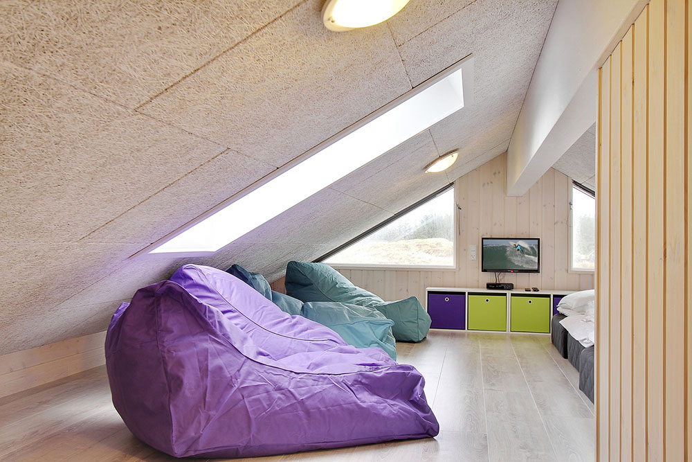 Einige der 18 Schlafgelegenheiten befinden sich im Luxusferienhaus Nr. 357 auf dem ausgebauten Dachboden