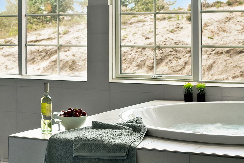 Das Luxusferienhaus Nr. 383 bietet u. a. einen tollen Whirlpool