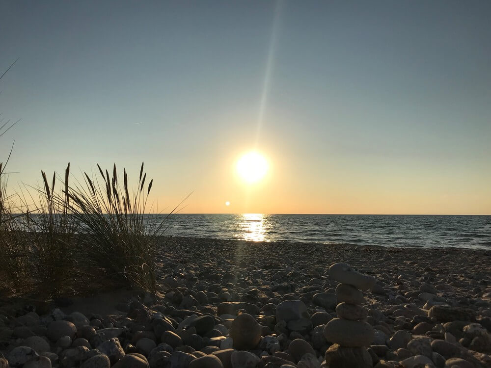 Der Strand in der Nähe von Luxusferienhaus Nr. 384.
