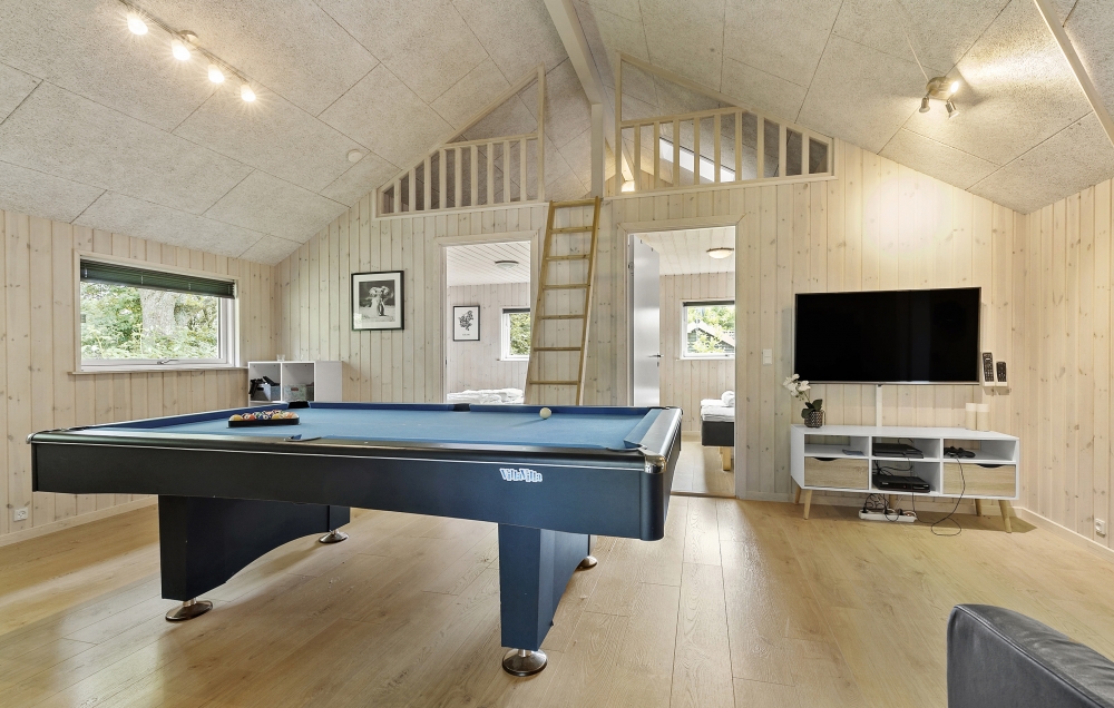 Neben den vielen schönen Stunden, die man im Poolbereich des Hauses verbringen kann, bietet das Luxusferienhaus 380 auch Spielevergnügen bei Billard/Tischtennis und Darts