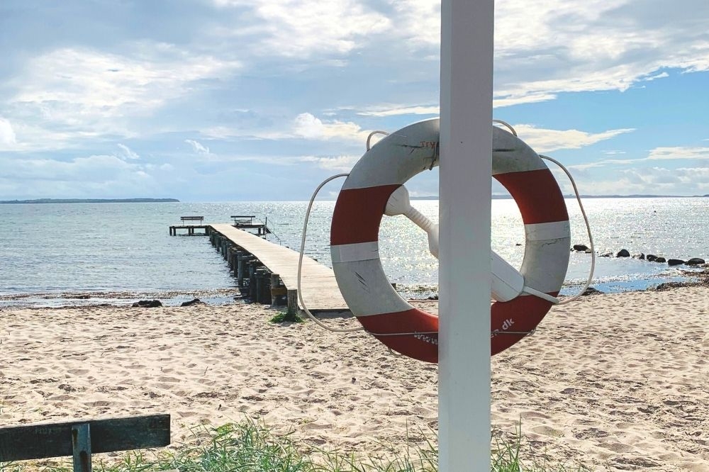 Der Strand in der Nähe von Luxusferienhaus Nr. 400.