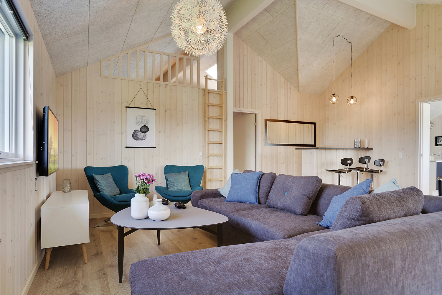 Aktivitätsraum im Luxusferienhaus Nr. 404 mit 9 Schlafzimmern und Platz für 24 Gäste.