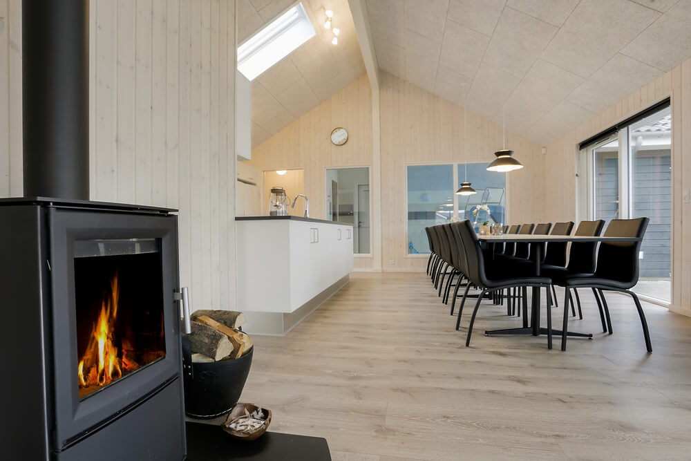 Der Aufenthaltsraum bietet Platz für 18 Personen, wenn ihr das Ferienhaus 392 in Fünen und seine Inseln besucht.