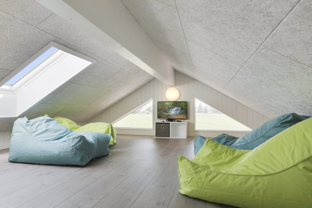 Einige der 24 Schlafgelegenheiten befinden sich im Luxusferienhaus Nr. 403 auf dem ausgebauten Dachboden