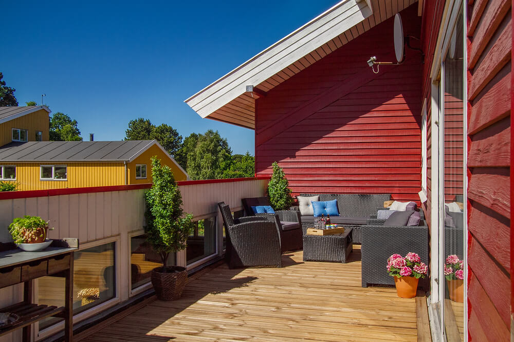 Das Luxusferienhaus Nr. 423 hat eine tolle Terrasse, die mit hochwertigen Gartenmöbeln für 28 Personen ausgestattet ist.
