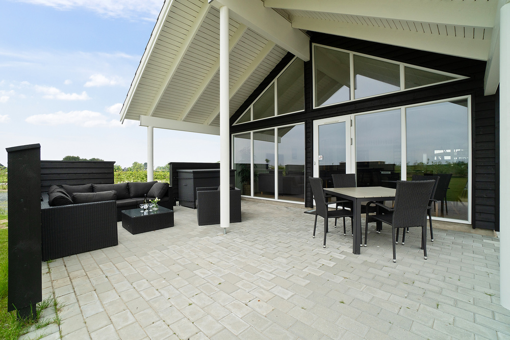 Große Terrasse am Luxusferienhaus Nr. 430 in Fünen und seine Inseln.