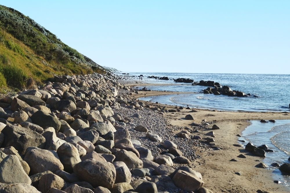 Der Strand in der Nähe von Luxusferienhaus Nr. 425.