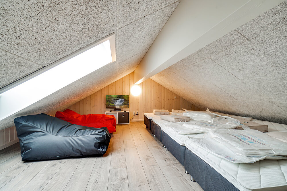 Einige der 16 Schlafgelegenheiten befinden sich im Luxusferienhaus Nr. 426 auf dem ausgebauten Dachboden
