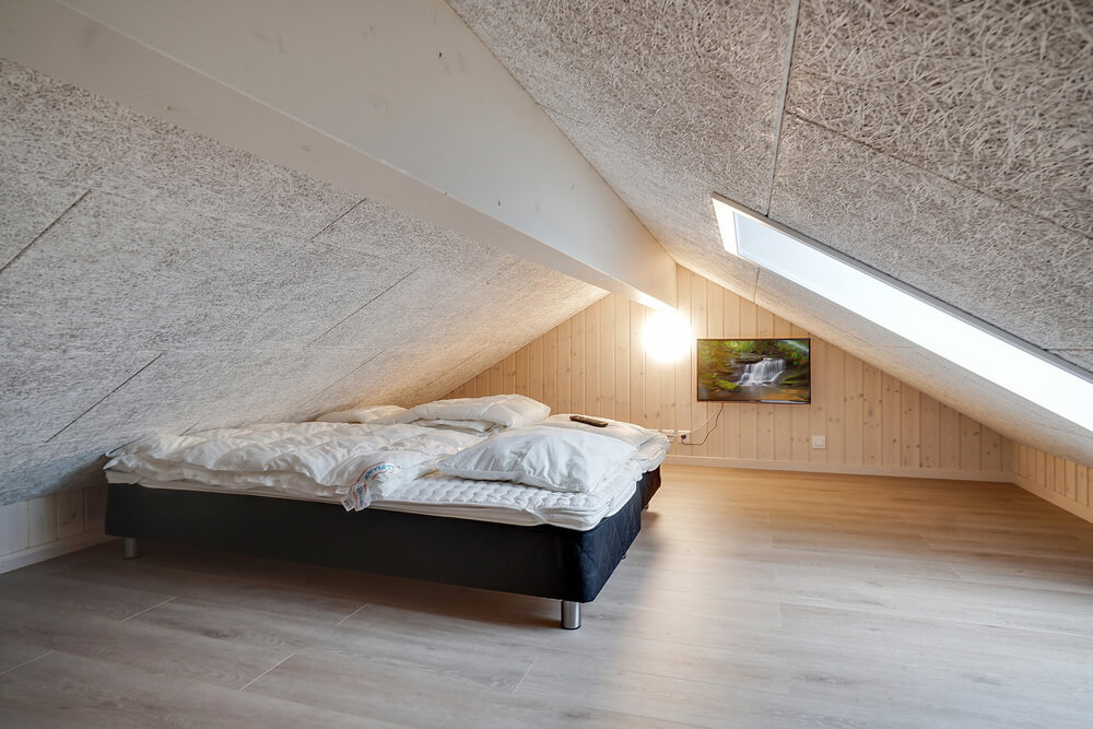 Einige der 10 Schlafgelegenheiten befinden sich im Luxusferienhaus Nr. 724 auf dem ausgebauten Dachboden