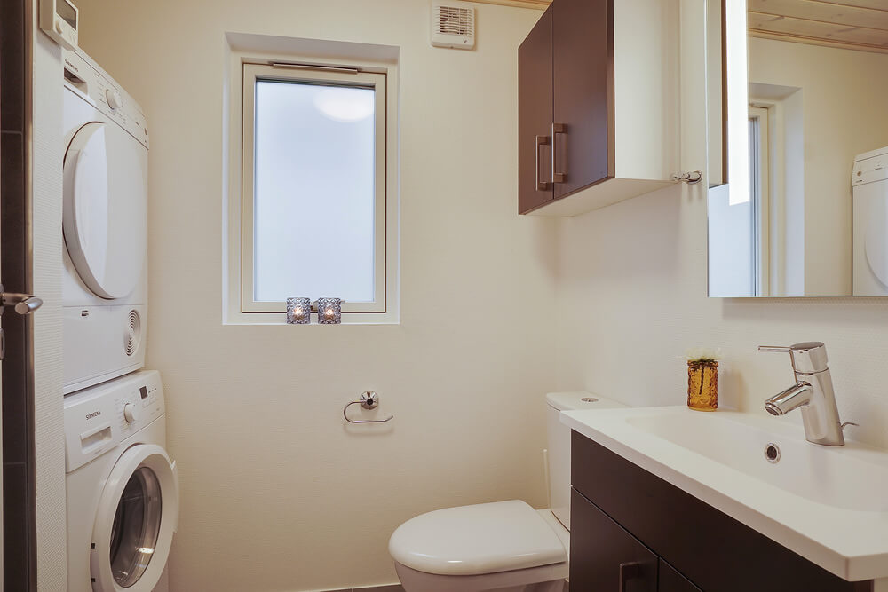 Eines der Badezimmer im Luxusferienhaus Nr. 724