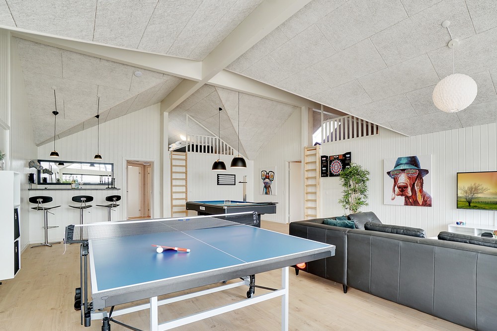 Das Luxusferienhaus 448 für 24 Personen hat einen großen Aktivitätsraum mit u. a. Billard und Darts