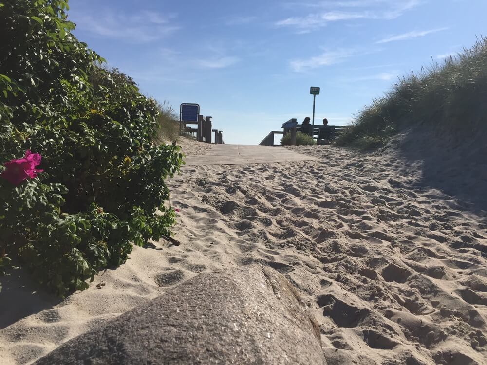 Der Strand in der Nähe von Luxusferienhaus Nr. 450.