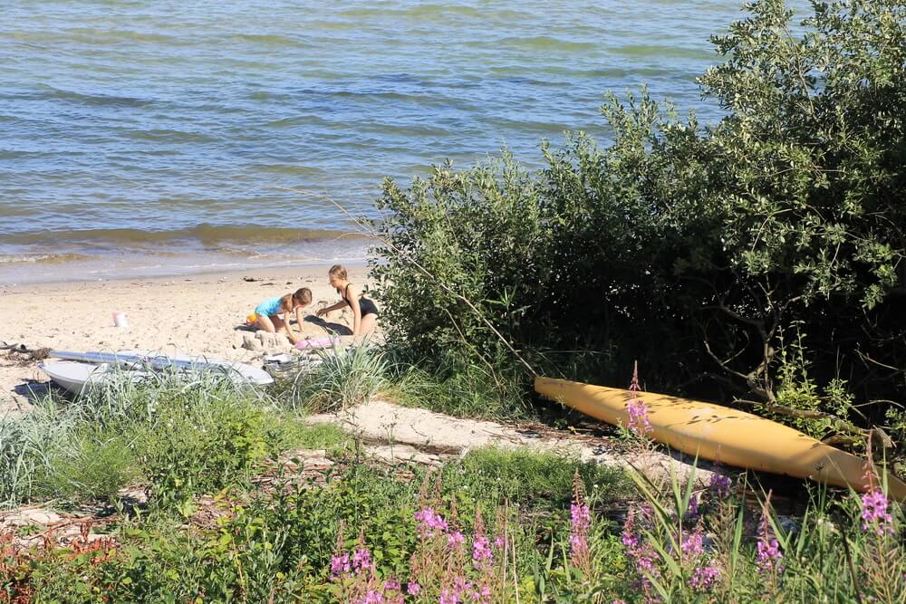 Der Strand in der Nähe von Luxusferienhaus Nr. 443.