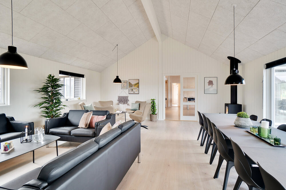 Der Aufenthaltsraum bietet Platz für 30 Personen, wenn ihr das Ferienhaus 467 in Westjütland besucht.