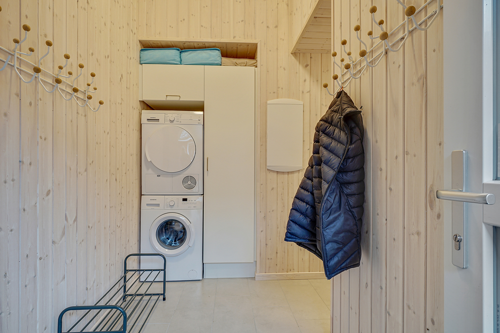 Der geräumige Eingangsbereich im Luxusferienhaus Nr. 472 in Ostjütland