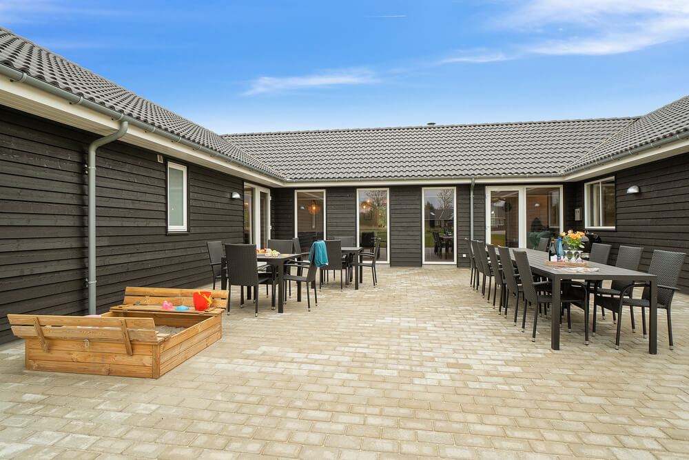 Das Luxusferienhaus Nr. 474 hat eine tolle Terrasse, die mit hochwertigen Gartenmöbeln für 20 Personen ausgestattet ist.