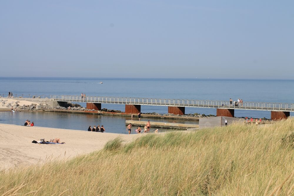 Der Strand in der Nähe von Luxusferienhaus Nr. 476.