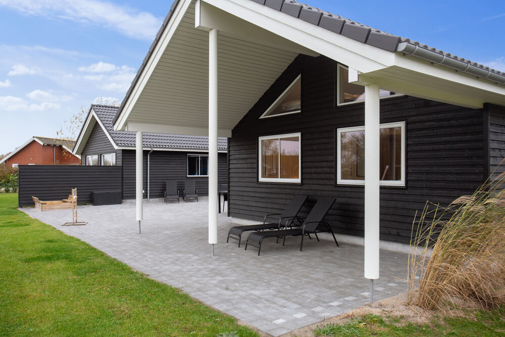 Das Luxusferienhaus Nr. 469 hat eine tolle Terrasse, die mit hochwertigen Gartenmöbeln für 22 Personen ausgestattet ist.