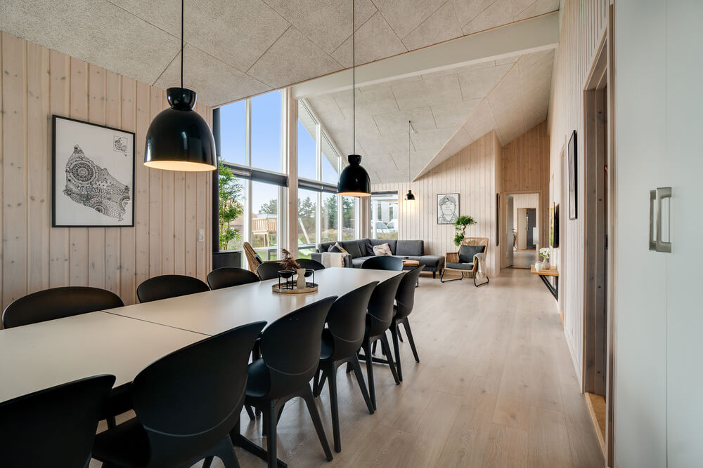 Aufenthaltsraum mit Platz für 18 im Luxusferienhaus Nr. 477.