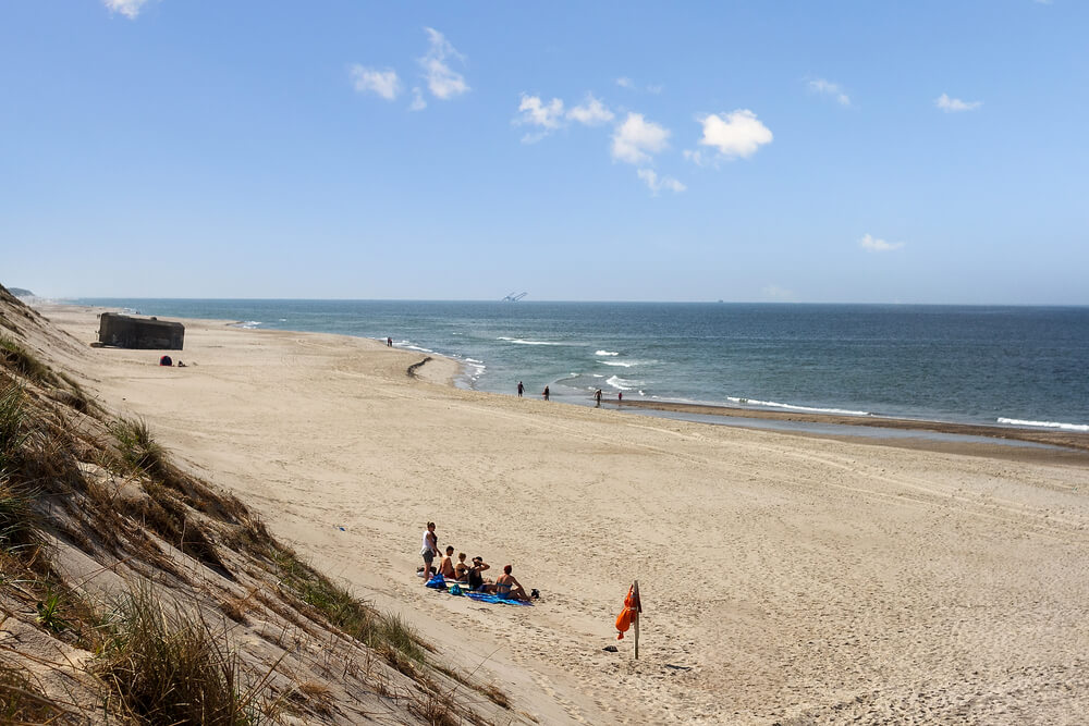 Der Strand in der Nähe von Luxusferienhaus Nr. 486.