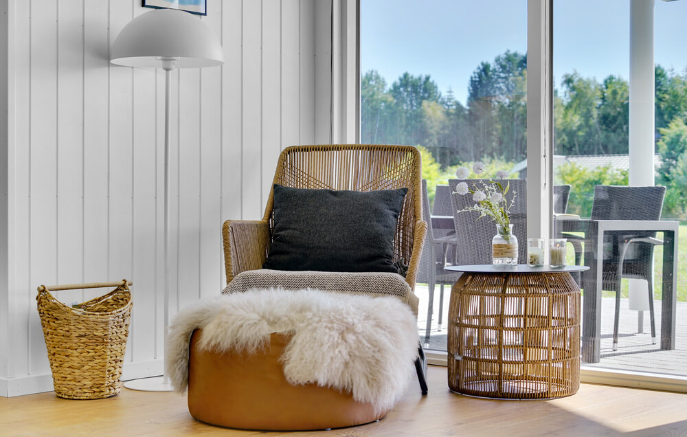 Das Wohnzimmer im Luxusferienhaus Nr. 490.