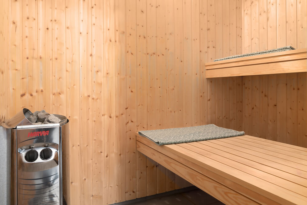 Genießen Sie die heiße Sauna im Luxusferienhaus Nr. 726 für 18 Personen