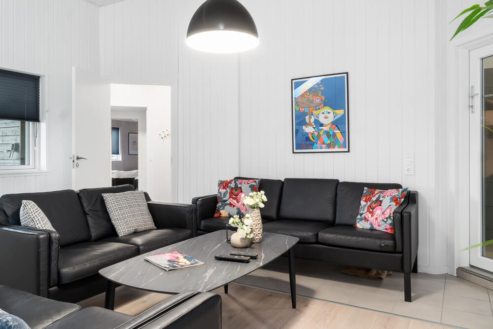 Die Couchecke im Luxusferienhaus Nr. 728 in Deutschland.