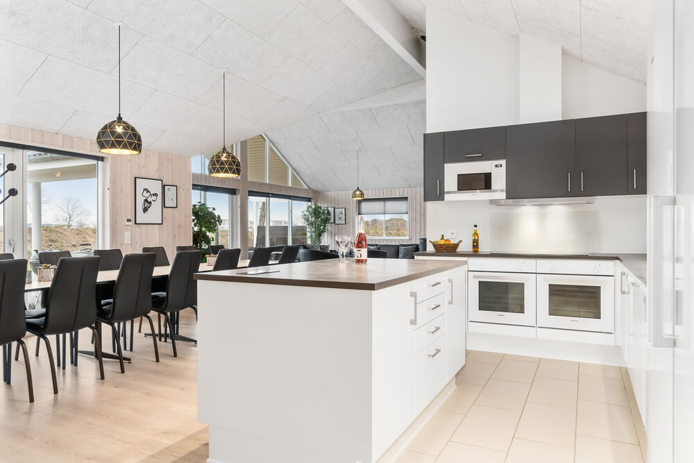 Die Küche im Luxusferienhaus Nr. 733 ist gut eingerichtet.
