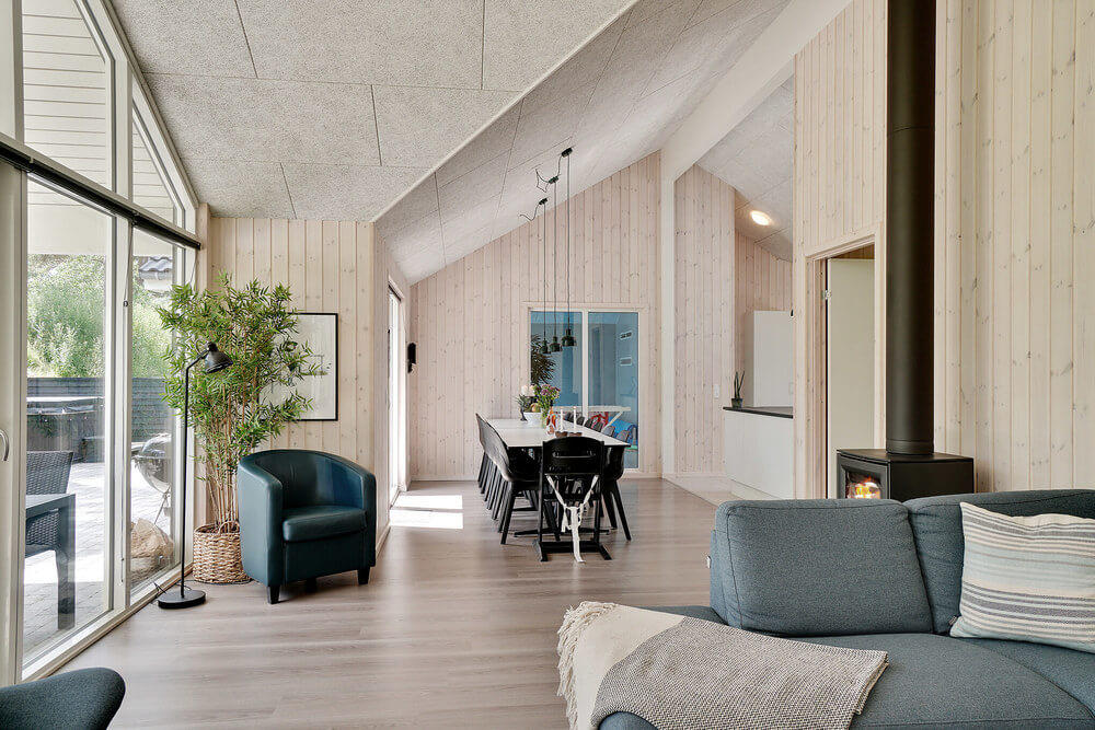 Aufenthaltsraum mit Platz für 14 im Luxusferienhaus Nr. 519.