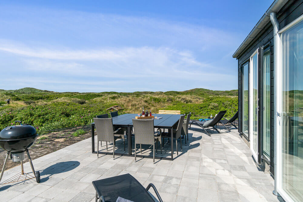 Auf der Terrasse des Ferienhauses Nr. 514 ist Platz für 10 Personen.