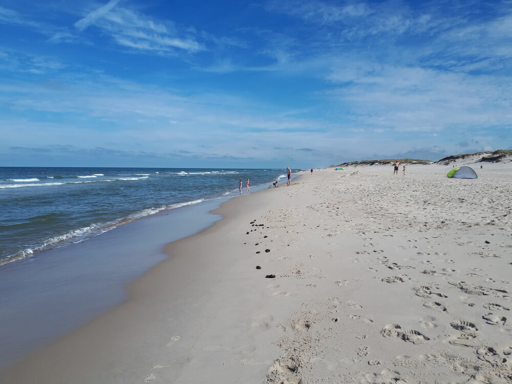 Der Strand in der Nähe von Luxusferienhaus Nr. 528.