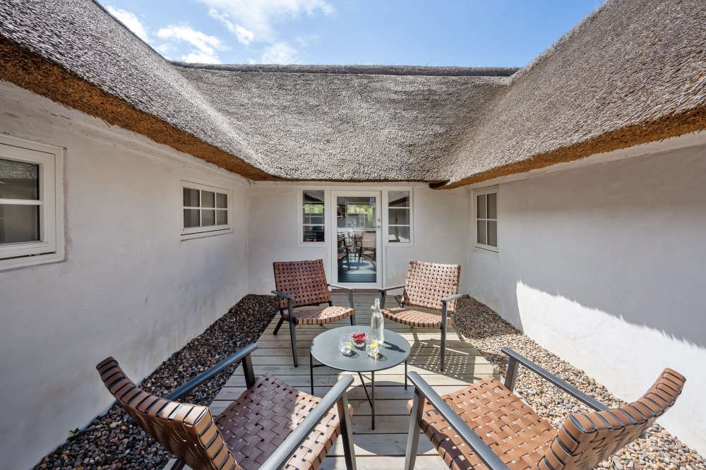 Große Terrasse am Luxusferienhaus Nr. 528 in Westjütland.