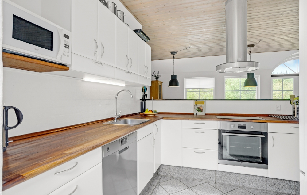 Die Küche im Luxusferienhaus Nr. 573 ist gut eingerichtet.