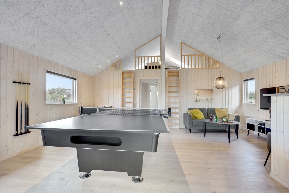 Das Luxusferienhaus 553 für 16 Personen hat einen großen Aktivitätsraum mit u. a. Billard und Darts