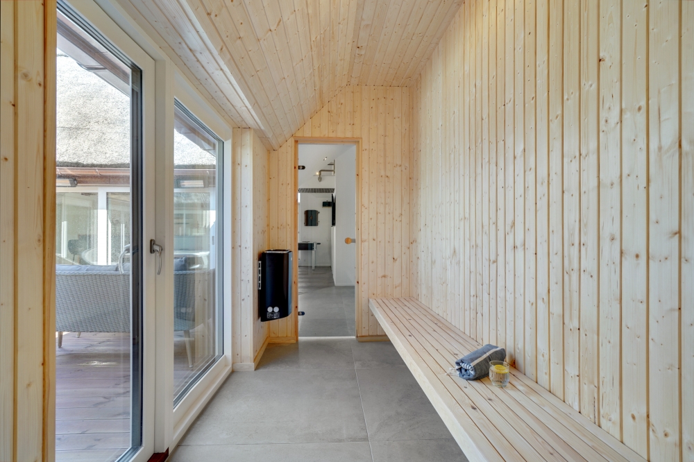 Das Luxusferienhaus Nr. 580 ist unter anderem mit einer schönen Sauna ausgestattet.