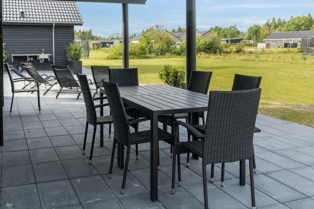Große Terrasse am Luxusferienhaus Nr. 554 in Westjütland.