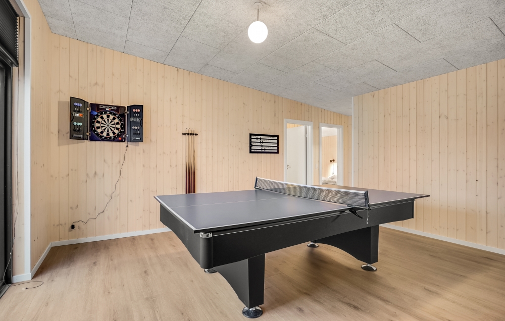 Das Luxusferienhaus 581 für 16 Personen hat einen großen Aktivitätsraum mit u. a. Billard und Darts
