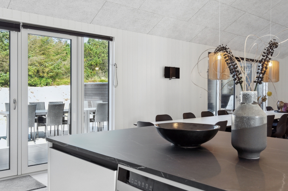 Die Küche im Luxusferienhaus Nr. 585 ist gut eingerichtet.