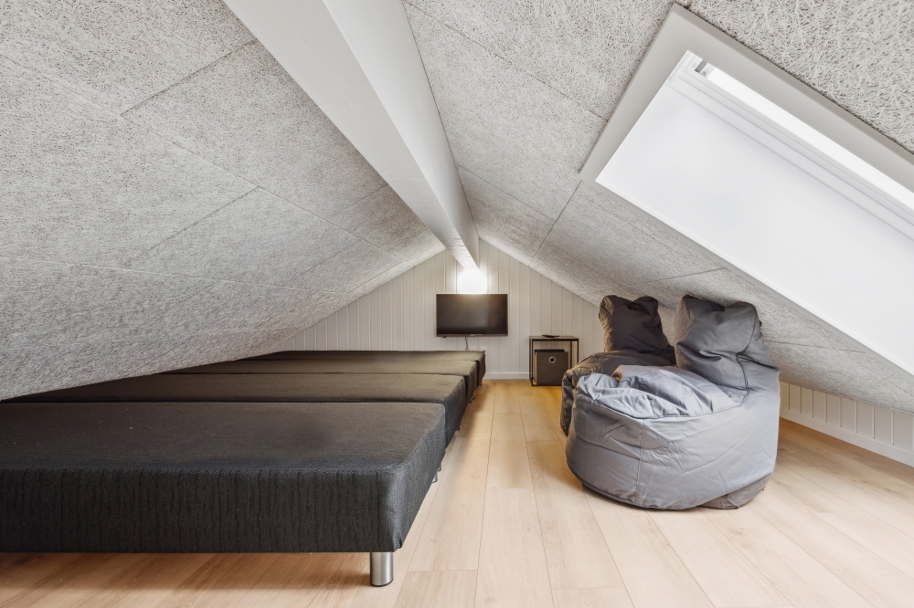 Einige der 18 Schlafgelegenheiten befinden sich im Luxusferienhaus Nr. 750 auf dem ausgebauten Dachboden