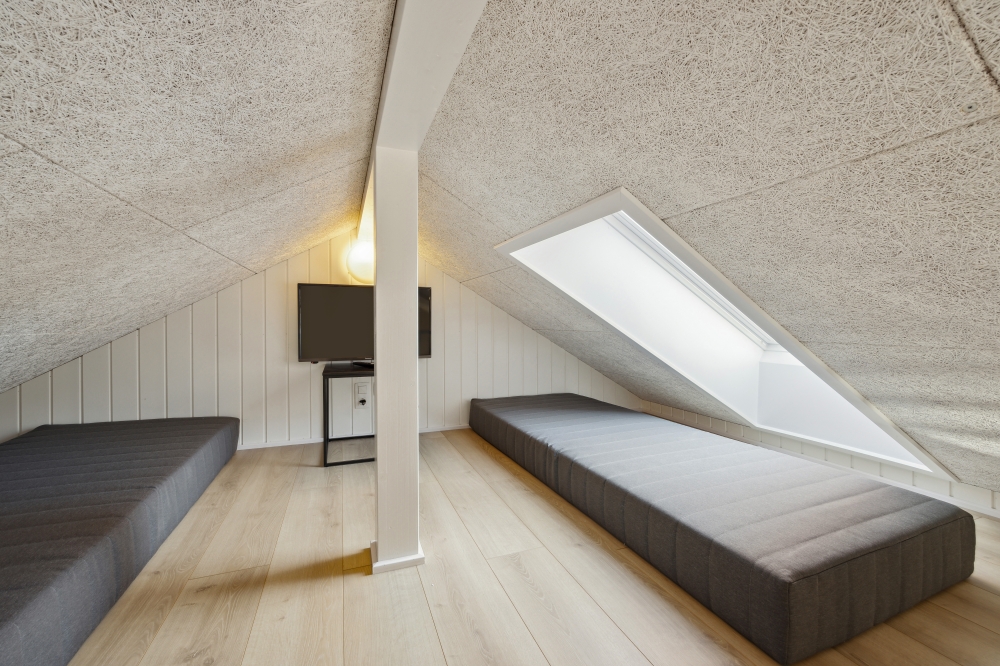 Einige der 12 Schlafgelegenheiten befinden sich im Luxusferienhaus Nr. 753 auf dem ausgebauten Dachboden