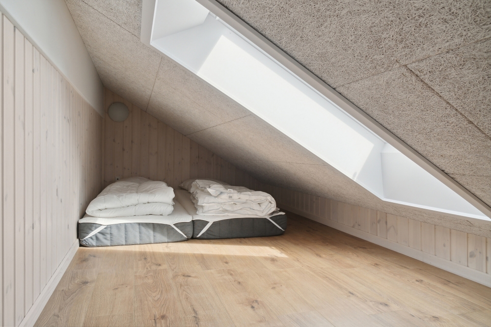 Einige der 14 Schlafgelegenheiten befinden sich im Luxusferienhaus Nr. 588 auf dem ausgebauten Dachboden