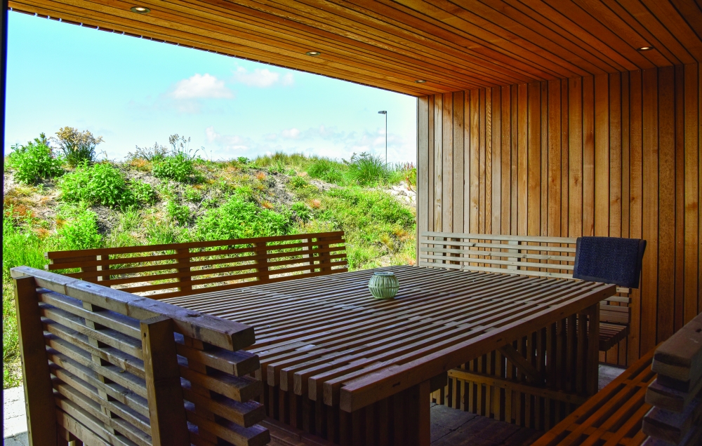 Große Terrasse am Luxusferienhaus Nr. 607 in Nordjütland.